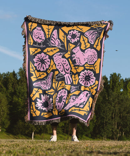 Beautiful World | Woven Blanket | Gardening Collection