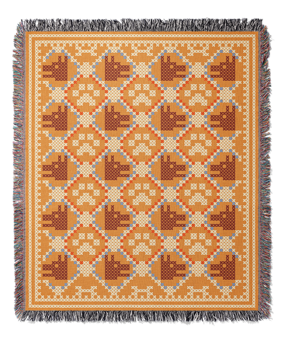 Dogs and Paws |  Woven Blanket | Pet Collection