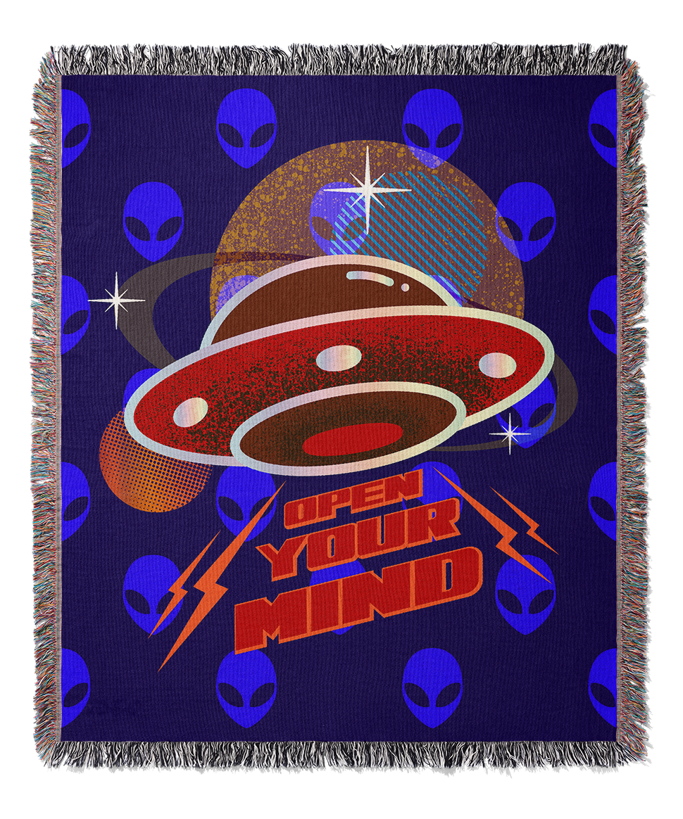 Open Your Mind | Woven Blanket | UFO Collection