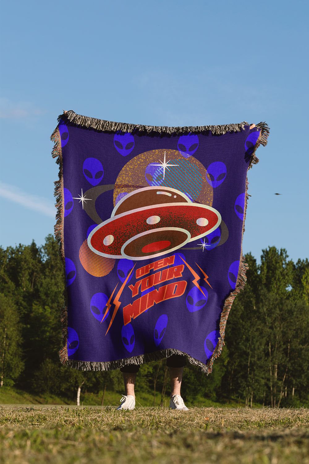 Open Your Mind | Woven Blanket | UFO Collection