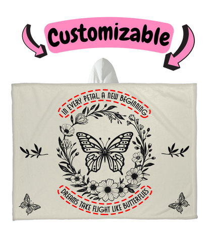 Garden of Dreams | Hooded Sherpa Fleece Blanket | Gardening Collection